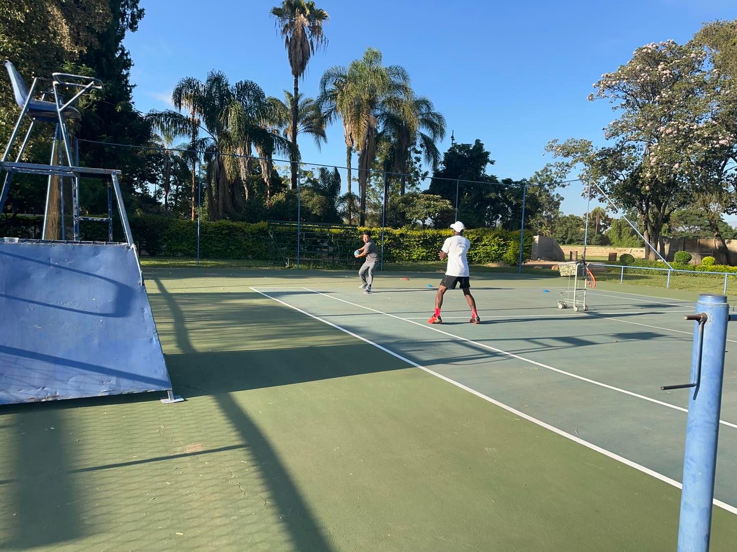 Players celebrating after match